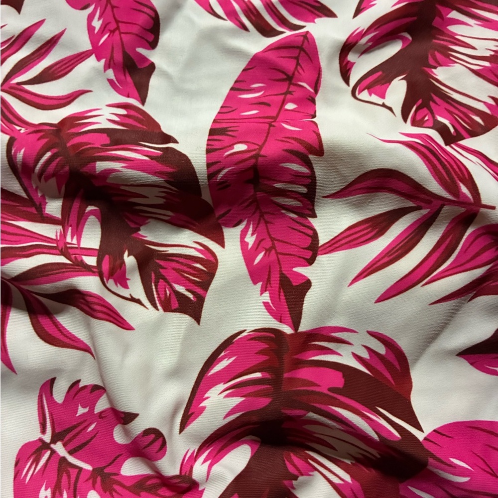 Tropical Pink Palm Leaf Womans Sz.. XL Swimsuit One Piece NWOT Unbranded - Picture 4 of 4